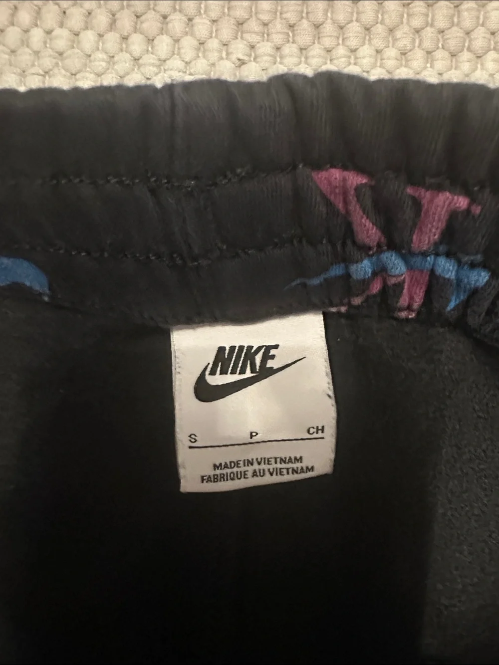 Nike Black Hoodie & Joggers with Purple and Blue Logo Accents - Picture 5 of 6